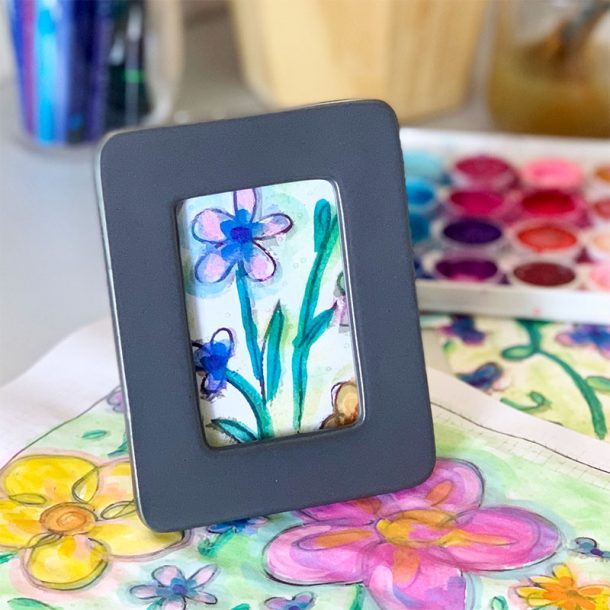 Make Mini Art with Coloring Pages - Angie Holden The Country Chic Cottage