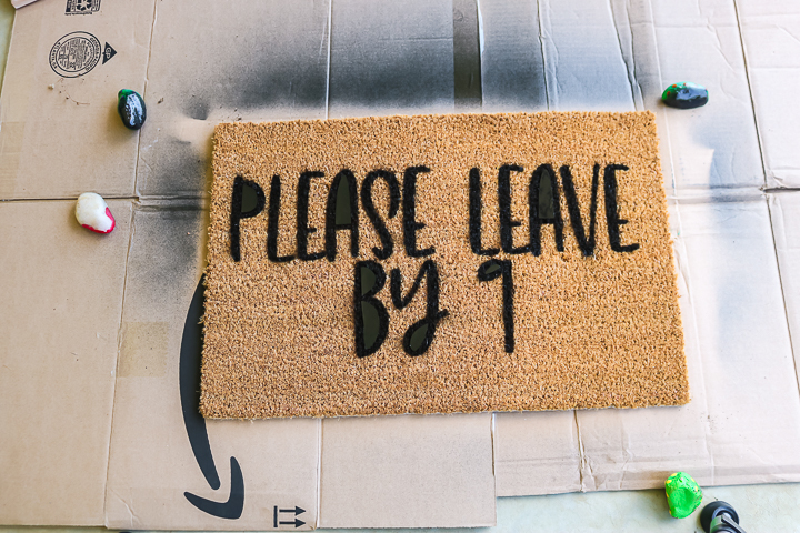 DIY} Make Your Own Custom Doormat Without a Cricut Machine - Ting and Things
