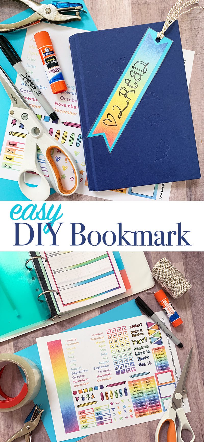 DIY Planner Bookmarks + Free Template 