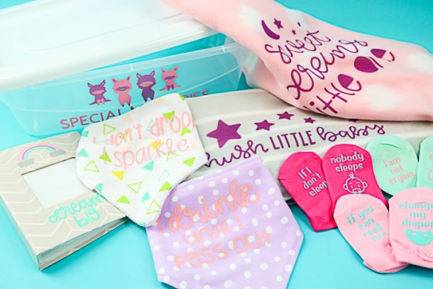 Cricut Baby Shower Ideas: Dollar Store Baby Gift Crafts - Angie Holden ...