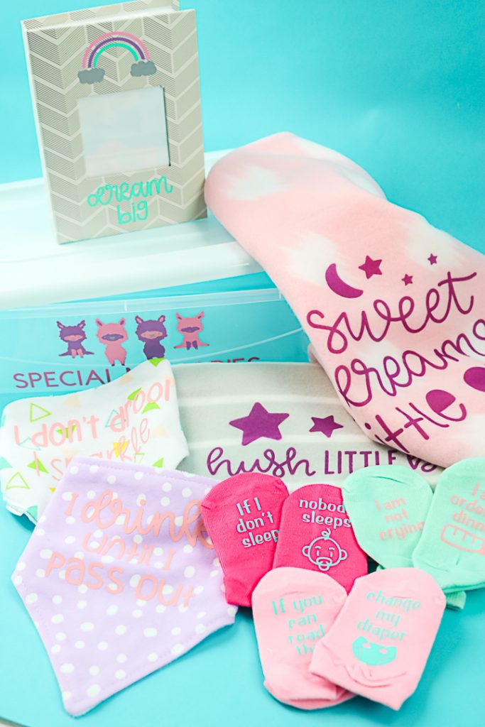 Cricut Baby Shower Ideas: Dollar Store Baby Gift Crafts - Angie Holden ...