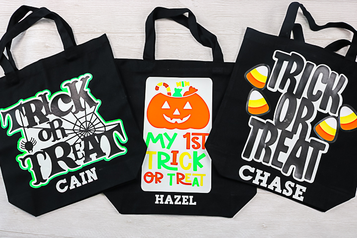 DIY Personalized Halloween Canvas Treat Bags - Sew Woodsy