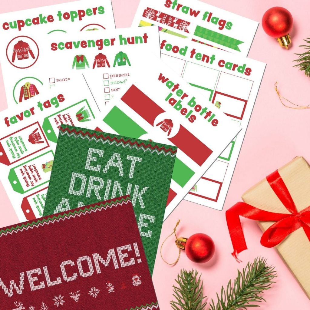 ugly sweater party printables