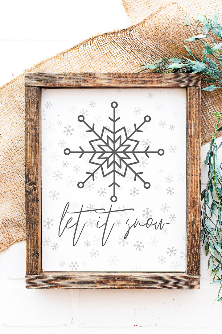 Free Let It Snow Printable Plus More Angie Holden The Country Chic