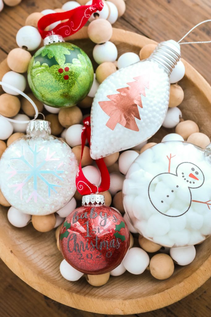 Making Vinyl Christmas Ornaments with a Cricut Angie Holden The