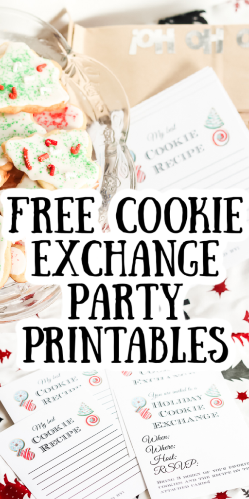 Free Cookie Exchange Printables for Your Party Angie Holden The