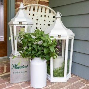 DIY Farmhouse Chic Painted Wood Lanterns by The Kingston Crafts