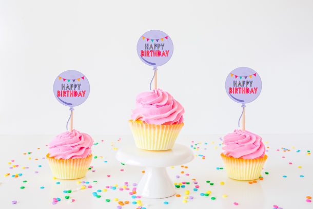 Free Printable Cupcake Toppers and More Party Printables - Angie Holden ...