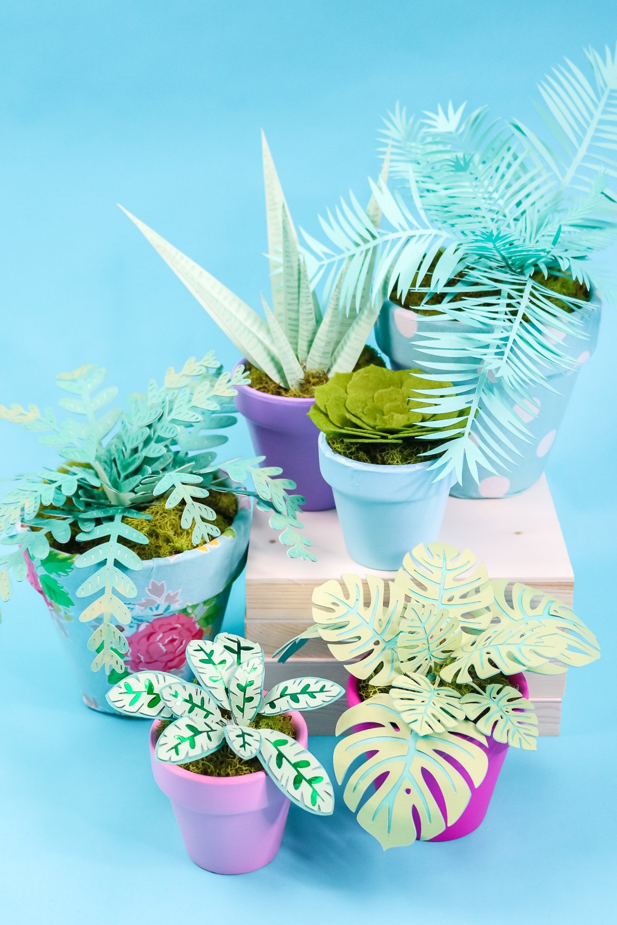 How to Make Paper Plants with a Cricut for a Garden Party - Angie