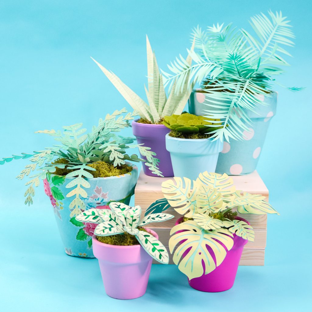 how to make paper plants with a cricut