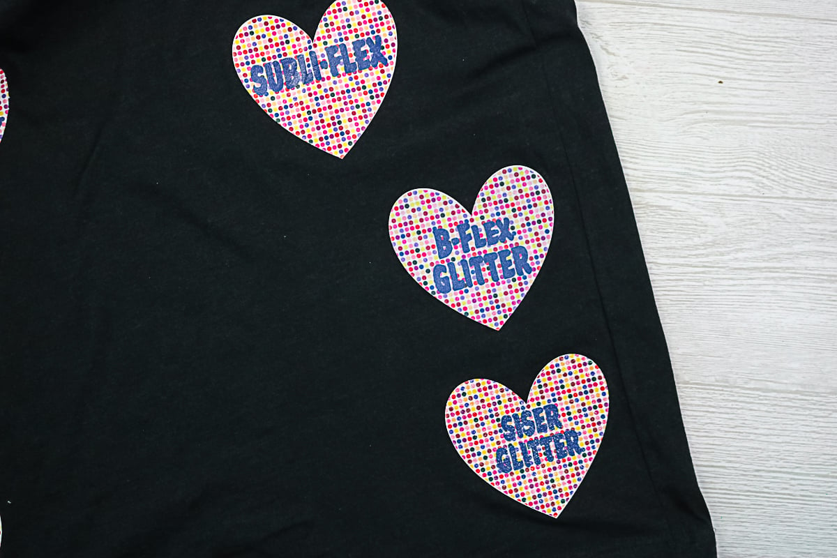 Sublimate on Dark-Colored 100% Cotton Shirts with Glitter HTV