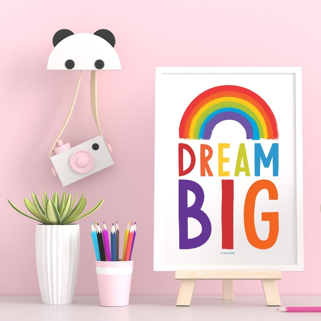 Free Printable Art for Kids Plus More Rainbow Printables Angie Holden
