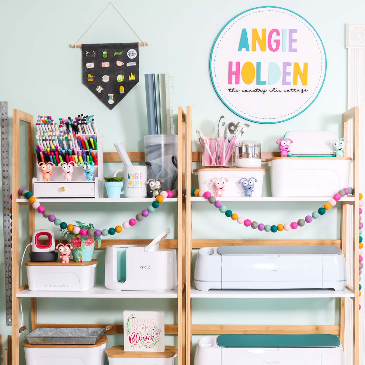 Organized Cricut Craft Room Tour - Angie Holden 2022 - Angie