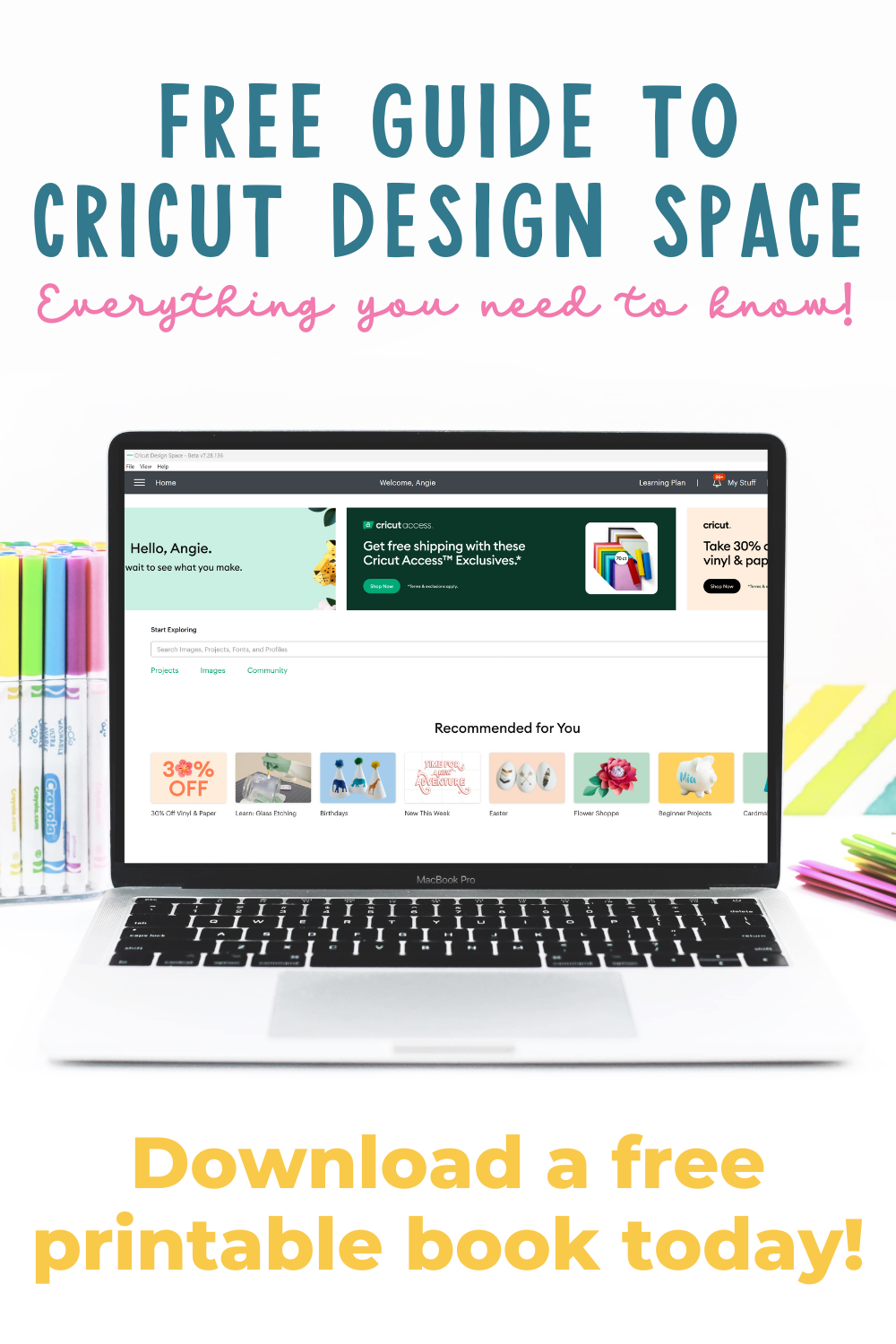 How to use cricut design space (PDF Book) - Cricut font, svg file for