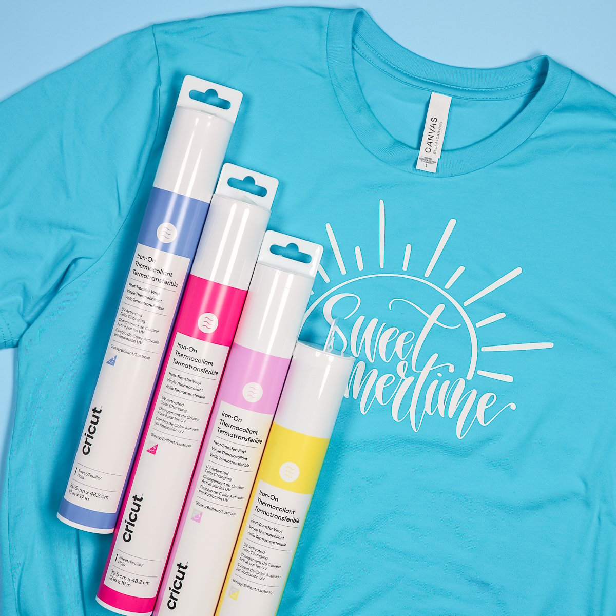 New! Cricut UV-Activated Color Changing Iron-On HTV // T-shirt Changes  Color in the Sun 