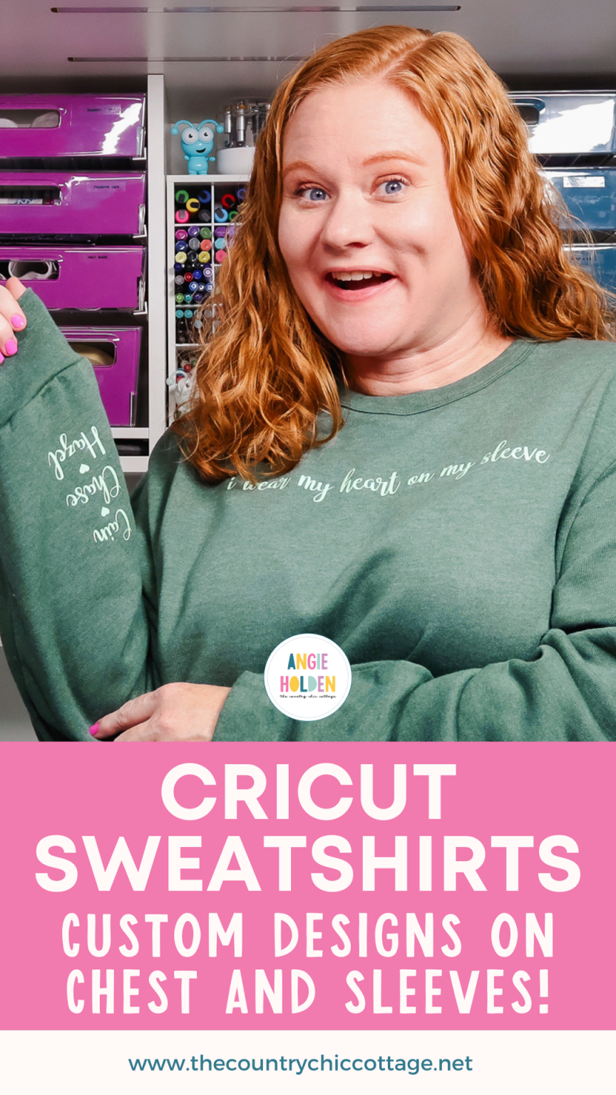 How to Make Cricut Sweatshirts with Designs on Wrist and Chest - Angie ...