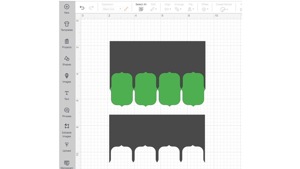 Border design in Cricut design space