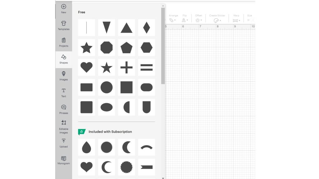 Cricut design space shapes