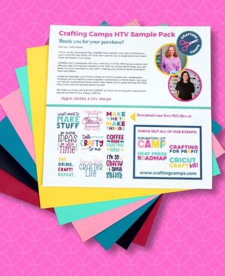 crafting camps htv sample pack