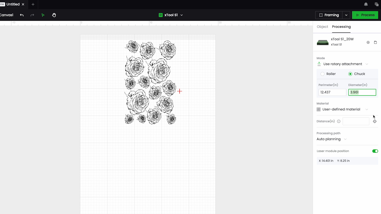 setting dimensions