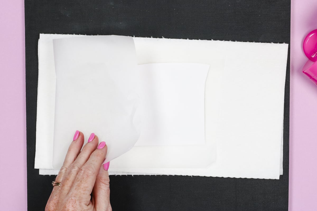 Use paper towels with no design or texture as extra padding.