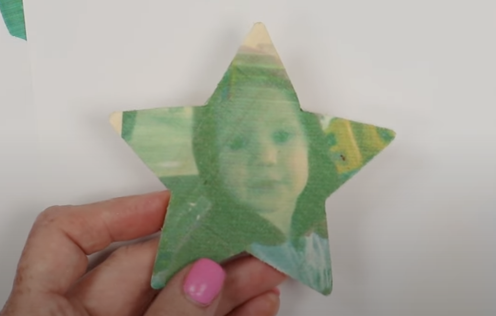 Printed wooden star.