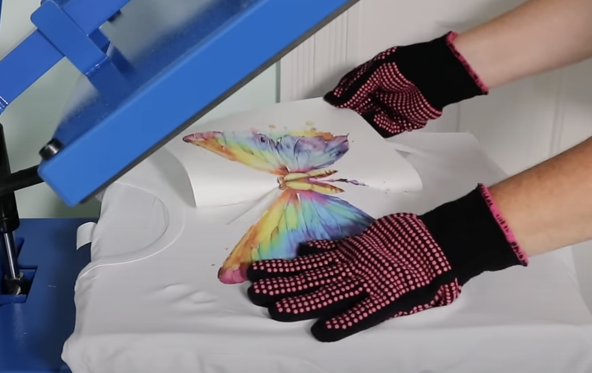 Peel print away from shirt while it's still hot.