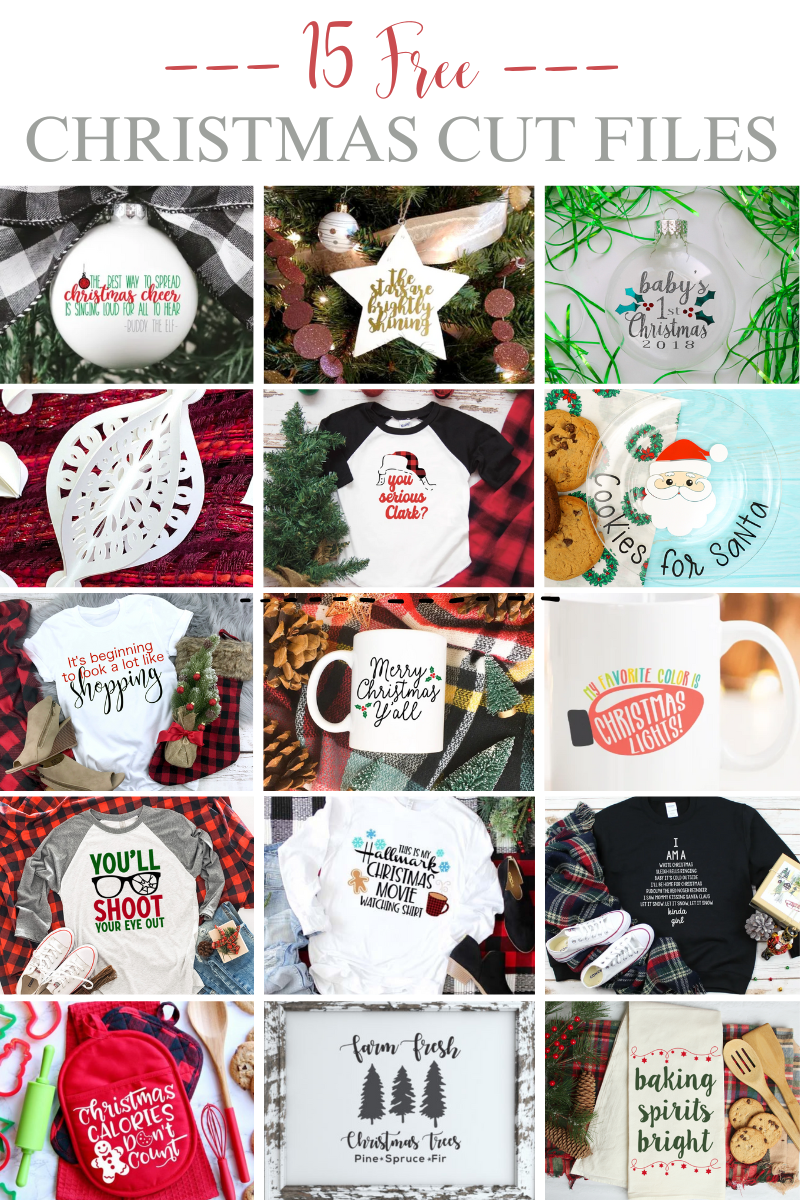 15 Free Christmas Cut Files