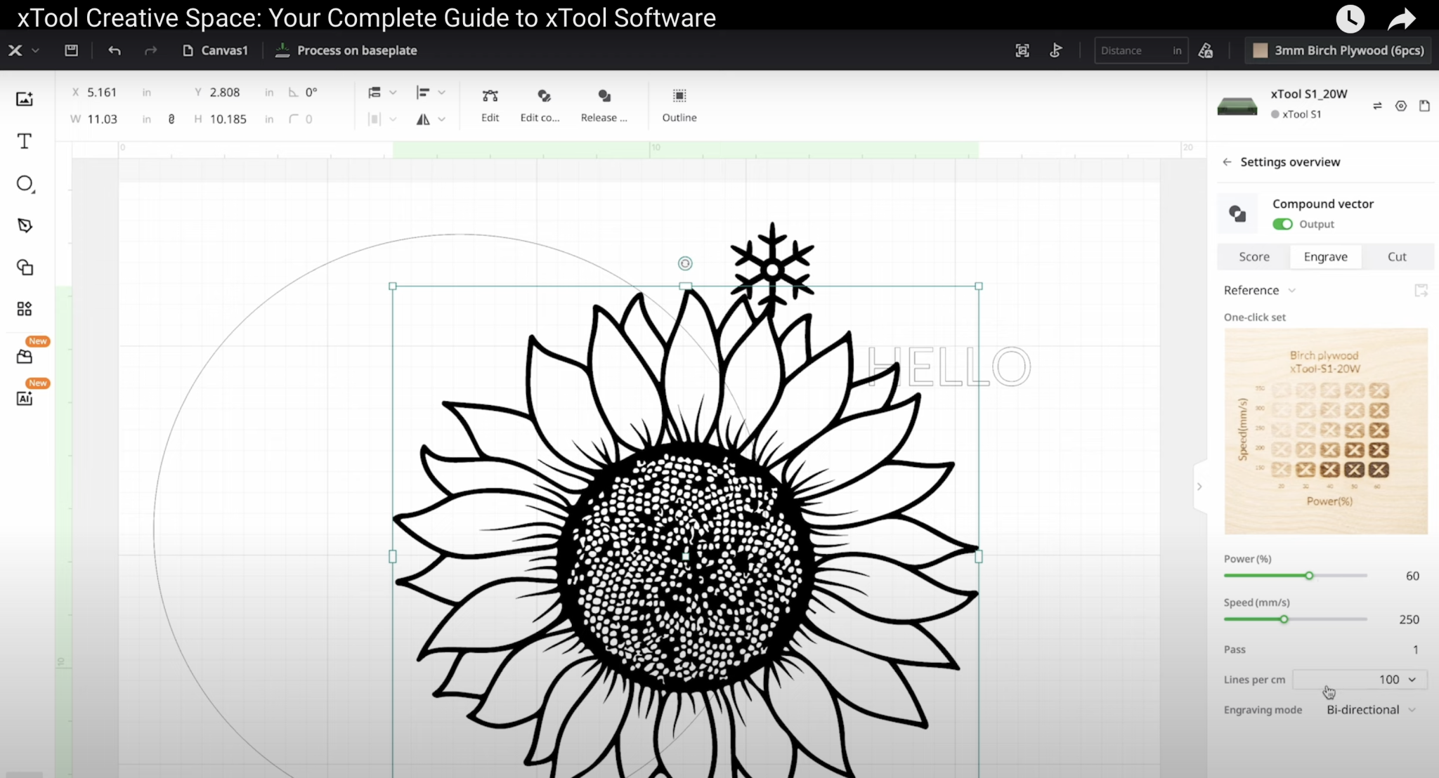 Close up of xTool Vector tool.