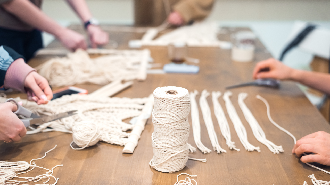 Macrame wall hanging class.