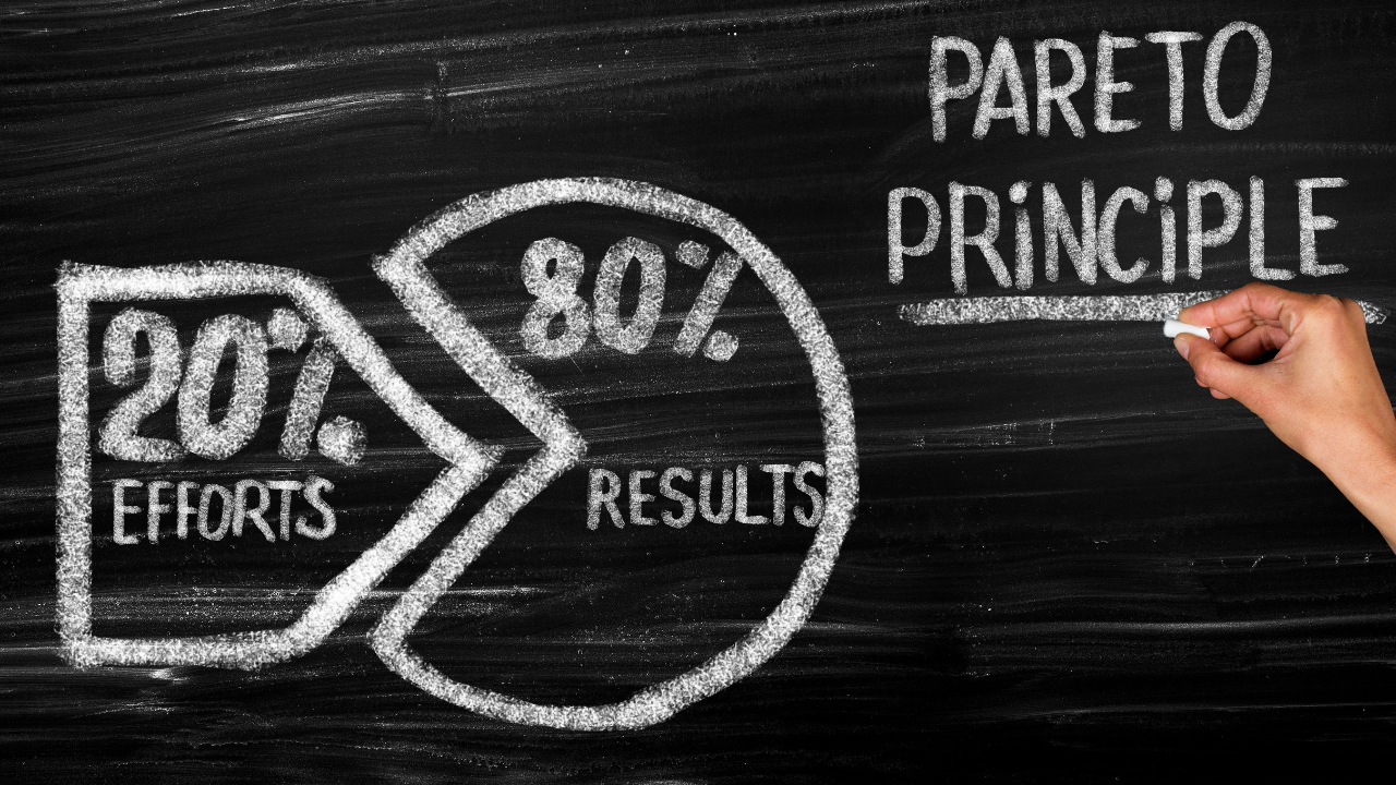 Use el principio de Pareto si establece objetivos.